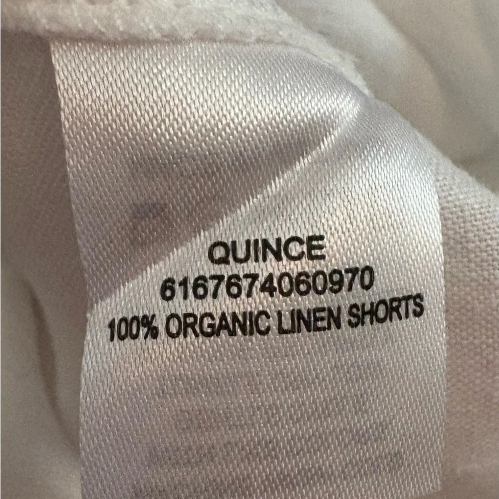 2-Piece Set White Linen Short Sleeve Shirt & Shorts - Picture 6 of 6